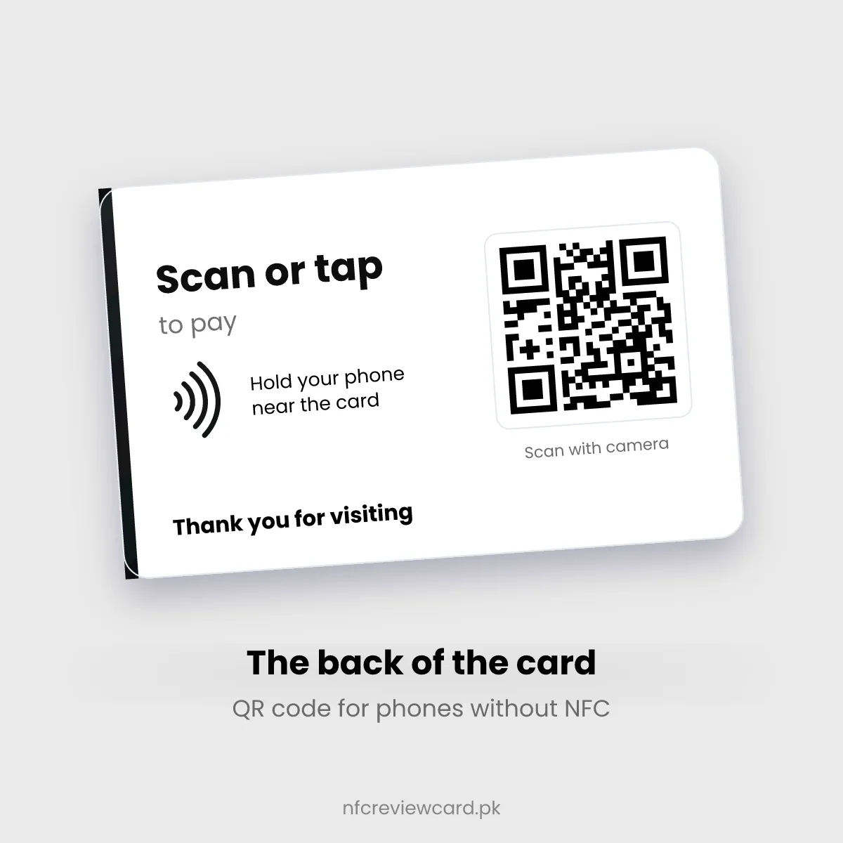Back of the Binance NFC Card with QR code