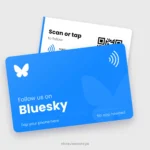 Bluesky NFC Card, front and back