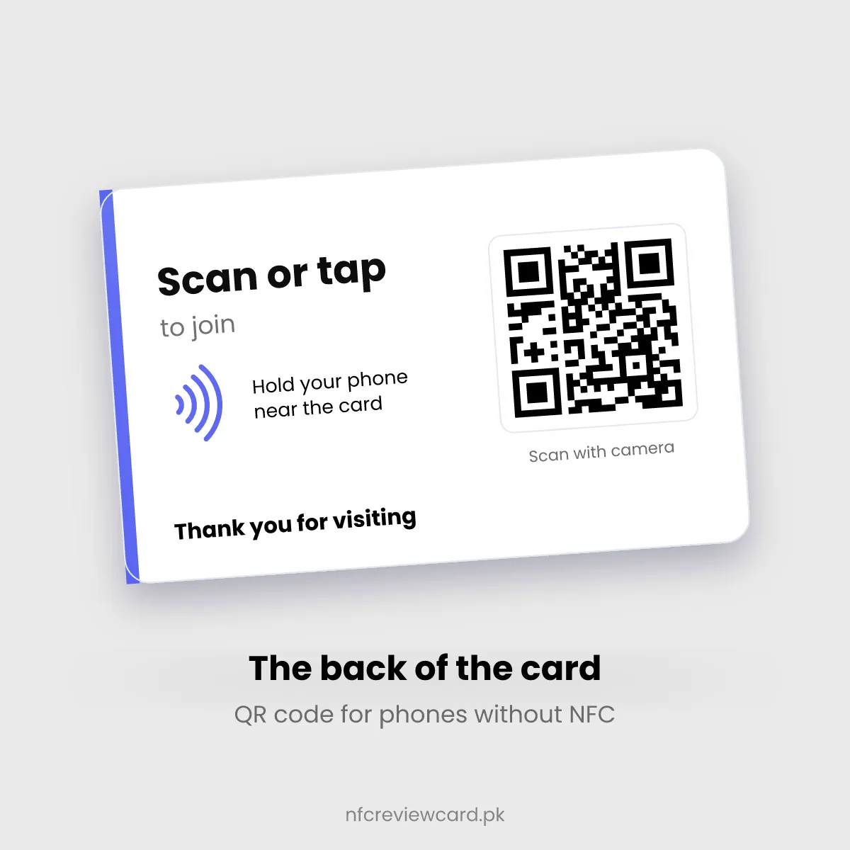 Back of the Discord NFC Card with QR code