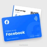 Facebook NFC Card, front and back