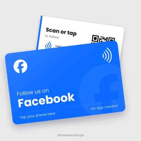 Facebook NFC Card, front and back