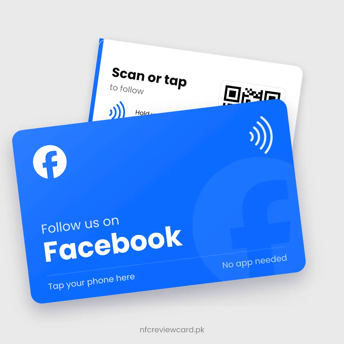 Facebook NFC Card, front and back