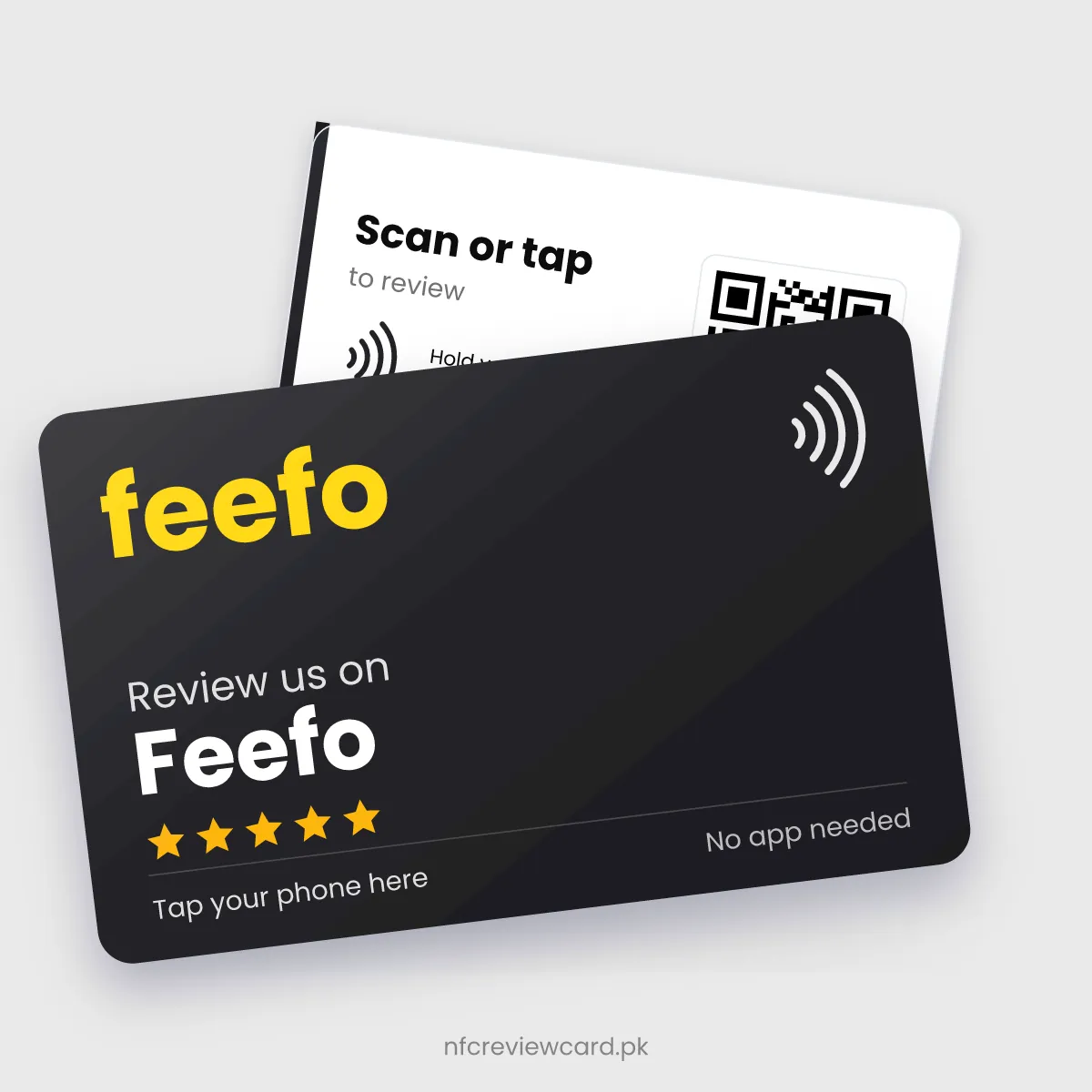Feefo Review NFC Card, front and back