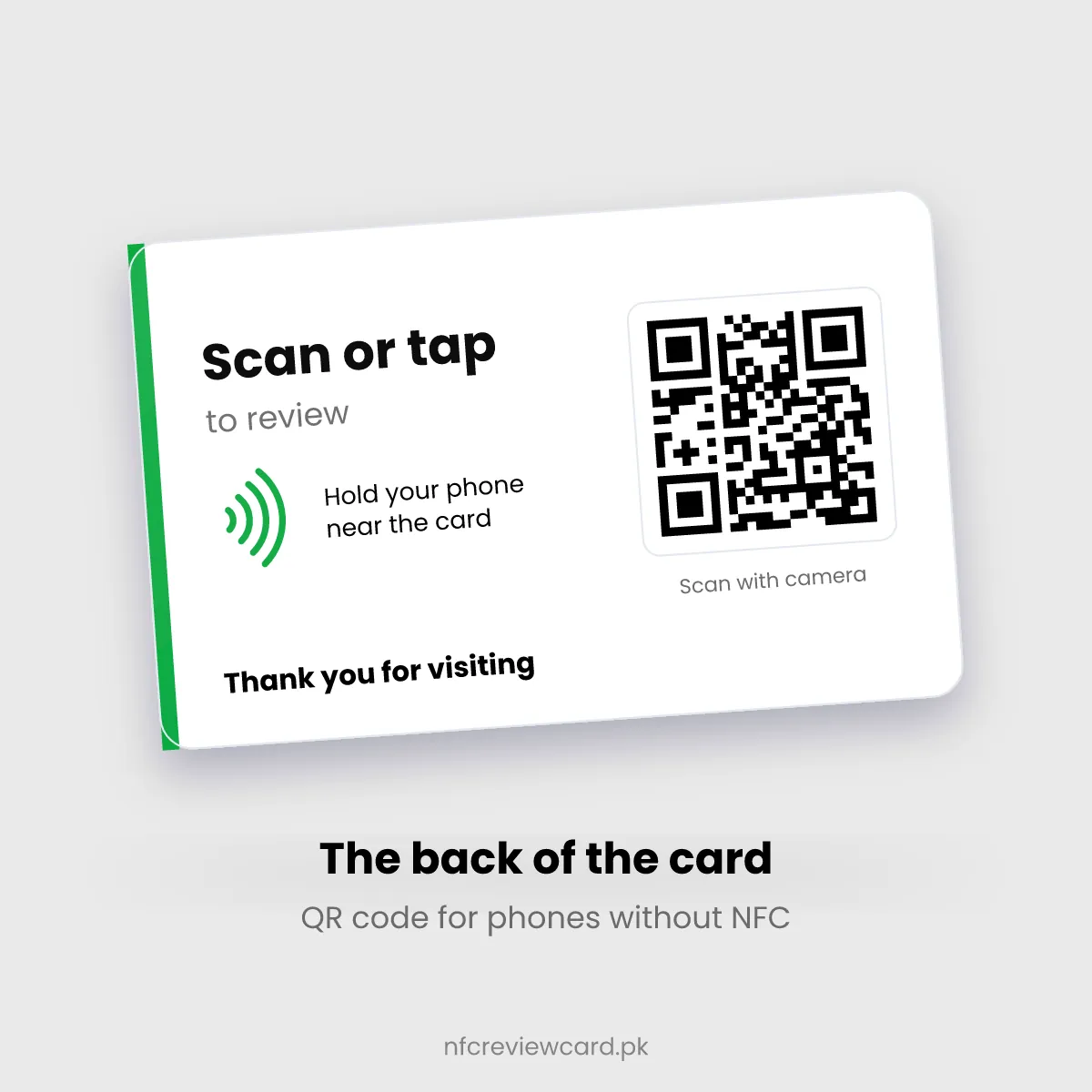 Back of the Glassdoor NFC Card with QR code