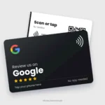 Google Review NFC Card, front and back