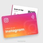 Instagram NFC Card, front and back