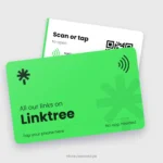 Linktree NFC Card, front and back