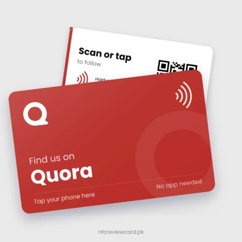 Quora NFC Card, front and back