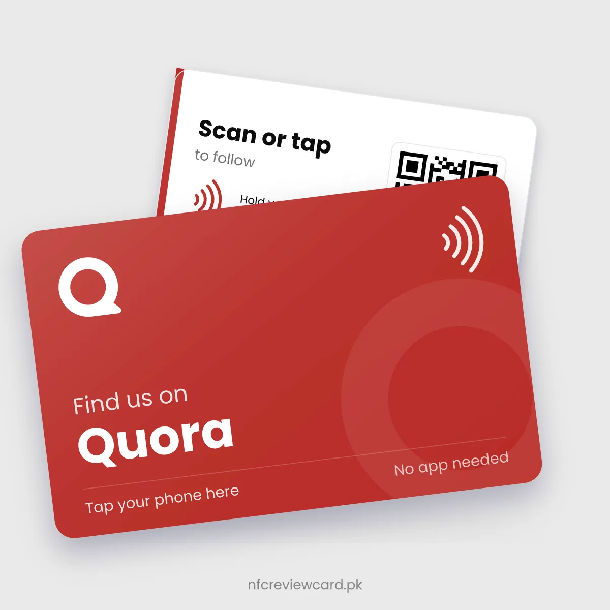 Quora NFC Card, front and back