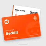 Reddit NFC Card, front and back
