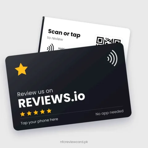 REVIEWS.io NFC Card, front and back