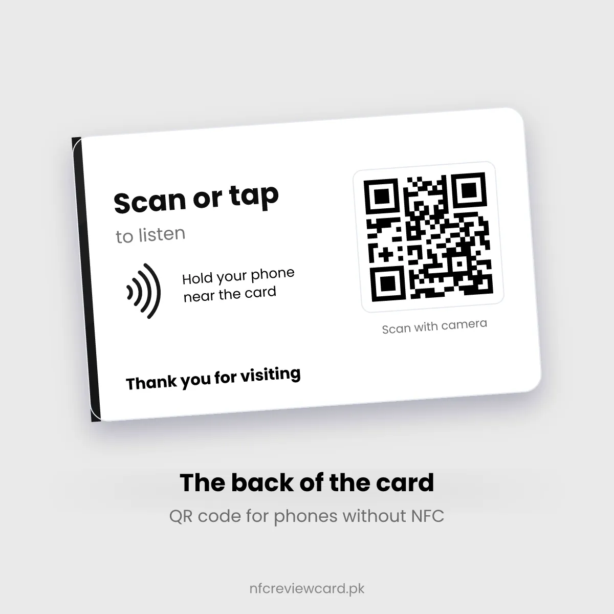 Back of the Spotify NFC Card with QR code