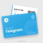 Telegram NFC Card, front and back