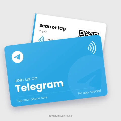 Telegram NFC Card, front and back