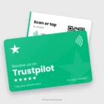 Trustpilot Review NFC Card, front and back