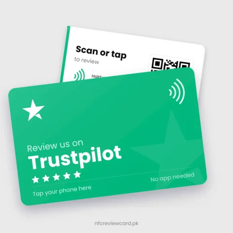 Trustpilot Review NFC Card, front and back