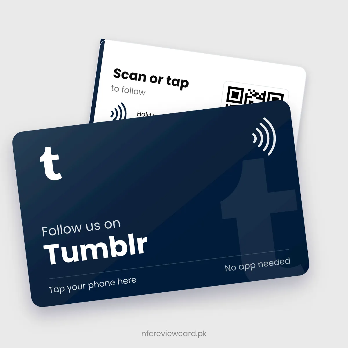 Tumblr NFC Card, front and back