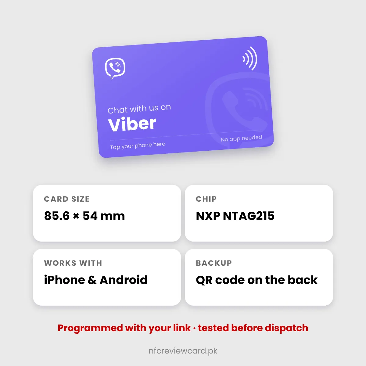 Viber NFC Card specifications