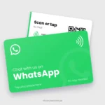 WhatsApp NFC Card, front and back