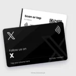 X (Twitter) NFC Card, front and back