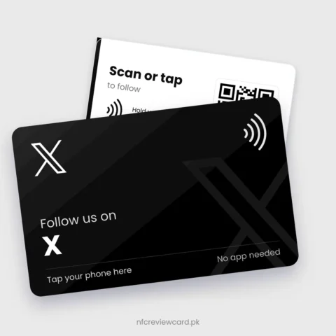 X (Twitter) NFC Card, front and back