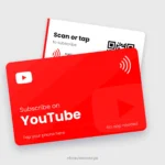 YouTube NFC Card, front and back