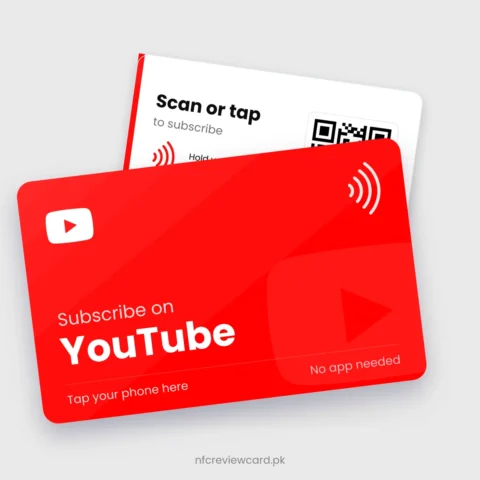 YouTube NFC Card, front and back